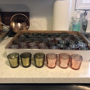 Glass votive and tea light candle holder